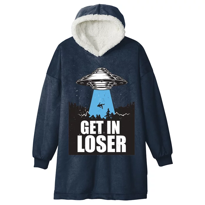 Get In Loser Alien UFO Hooded Wearable Blanket