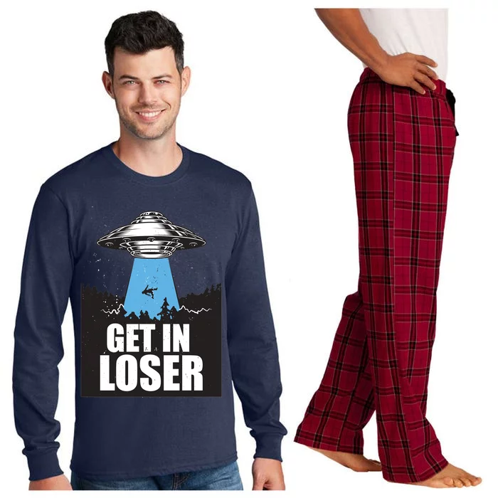 Get In Loser Alien UFO Long Sleeve Pajama Set