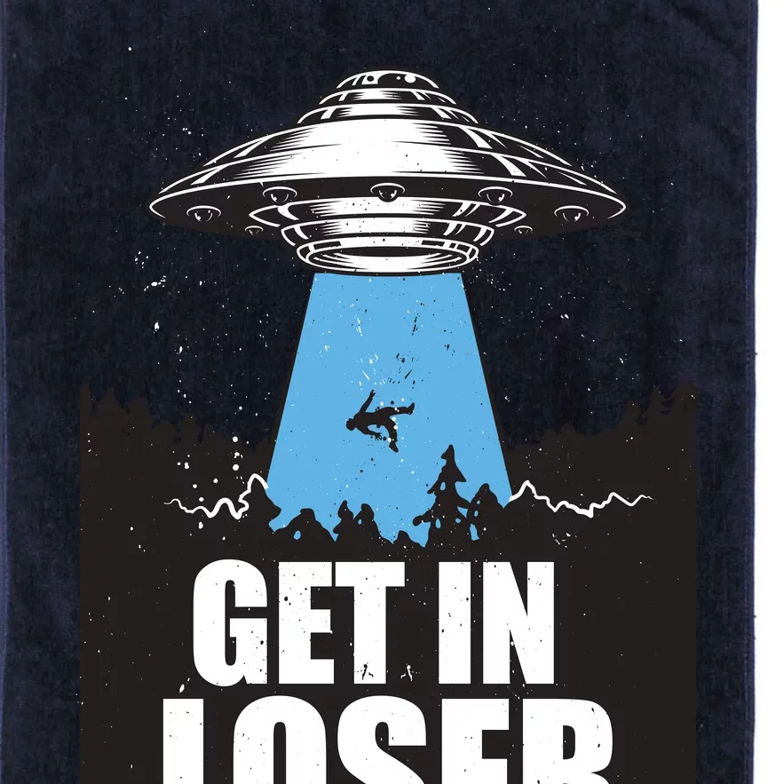 Get In Loser Alien UFO Platinum Collection Golf Towel