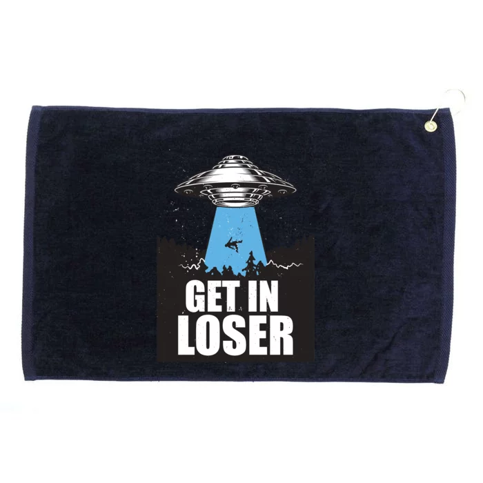 Get In Loser Alien UFO Grommeted Golf Towel