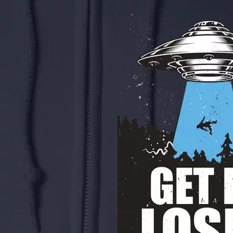 Get In Loser Alien UFO Full Zip Hoodie