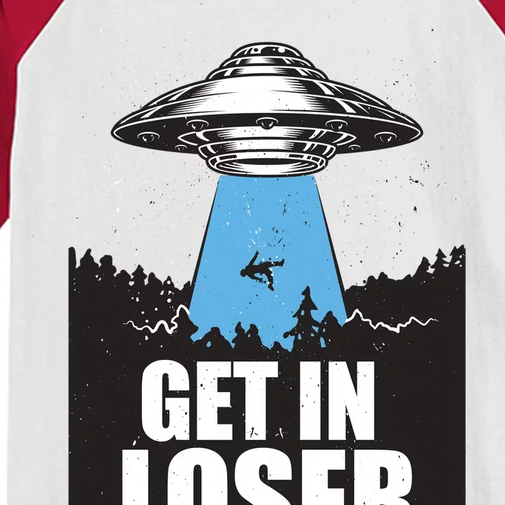 Get In Loser Alien UFO Kids Colorblock Raglan Jersey