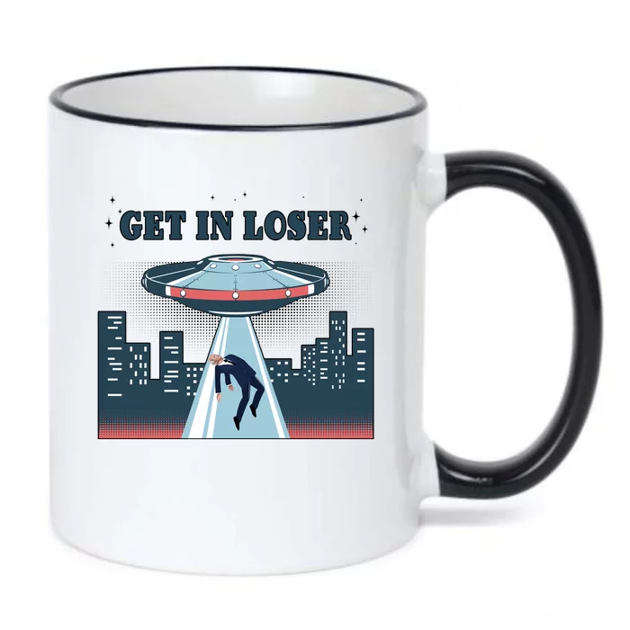 Get In Loser Anti Joe Biden UFO Abduction Black Color Changing Mug