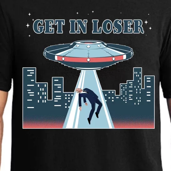 Get In Loser Anti Joe Biden UFO Abduction Pajama Set