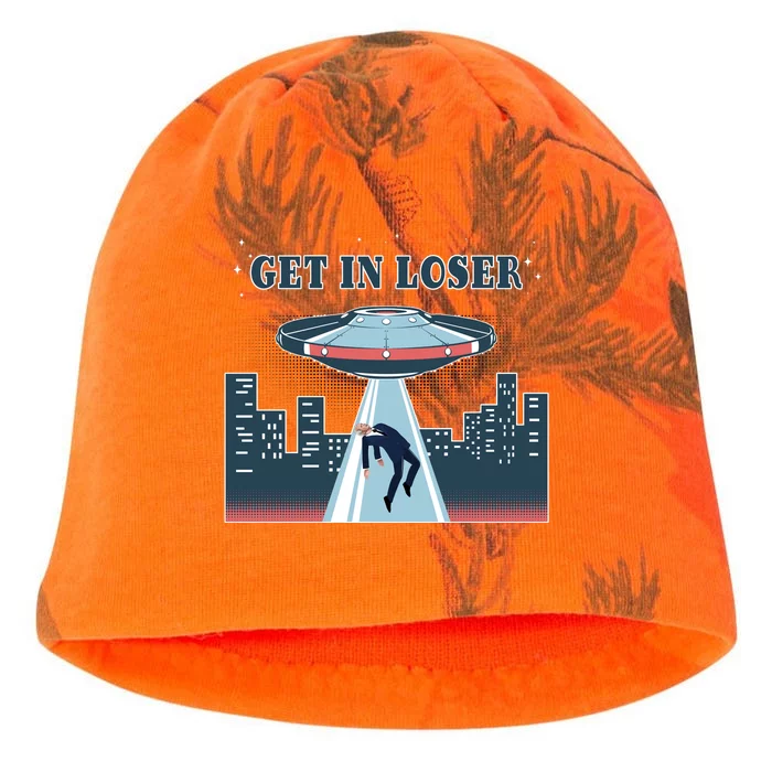 Get In Loser Anti Joe Biden UFO Abduction Kati - Camo Knit Beanie