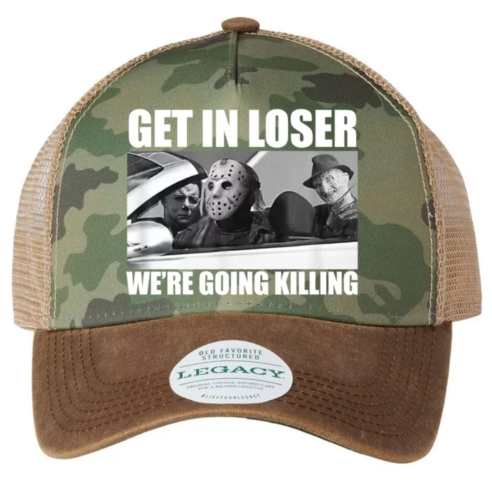 Get In Loser We're Going Killing Funny Horror Movies Legacy Tie Dye Trucker Hat