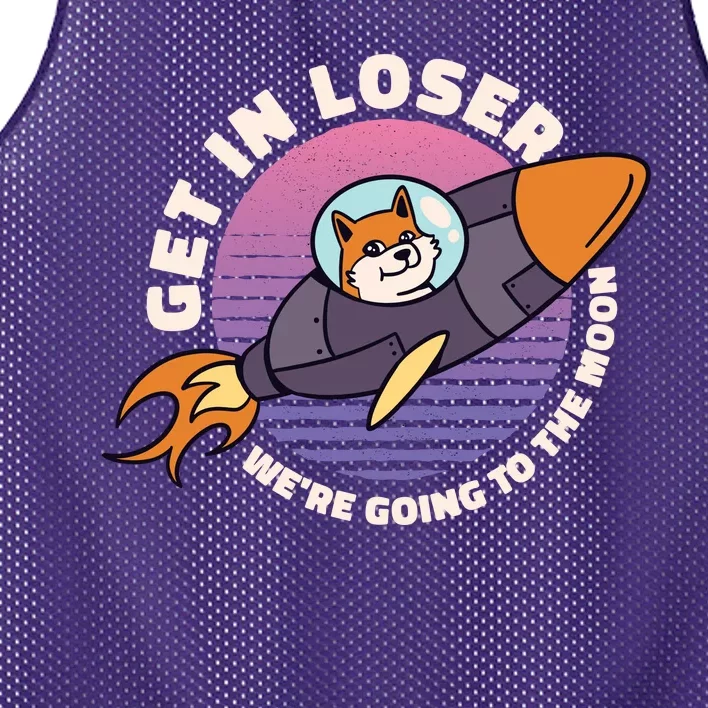 Get In Loser We're Going To The Moon Mesh Reversible Basketball Jersey Tank