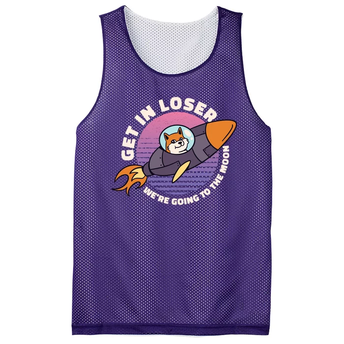 Get In Loser We're Going To The Moon Mesh Reversible Basketball Jersey Tank