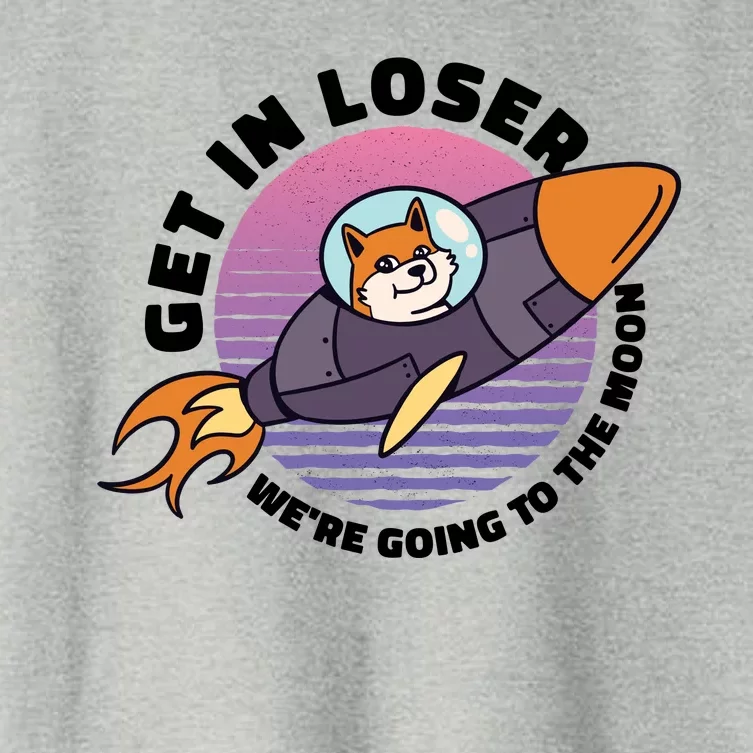 Get In Loser We're Going To The Moon Women's Crop Top Tee