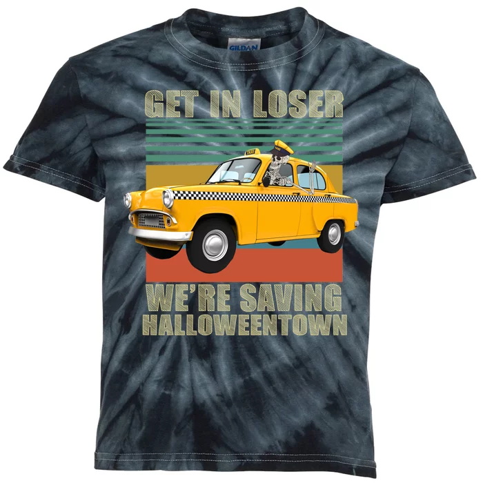 Get In Losers We're Saving Halloween Town Kids Tie-Dye T-Shirt