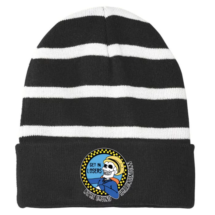 Get in Losers We're Saving Halloweentown Striped Beanie with Solid Band