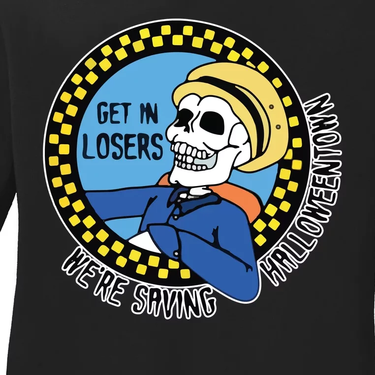 Get in Losers We're Saving Halloweentown Ladies Long Sleeve Shirt