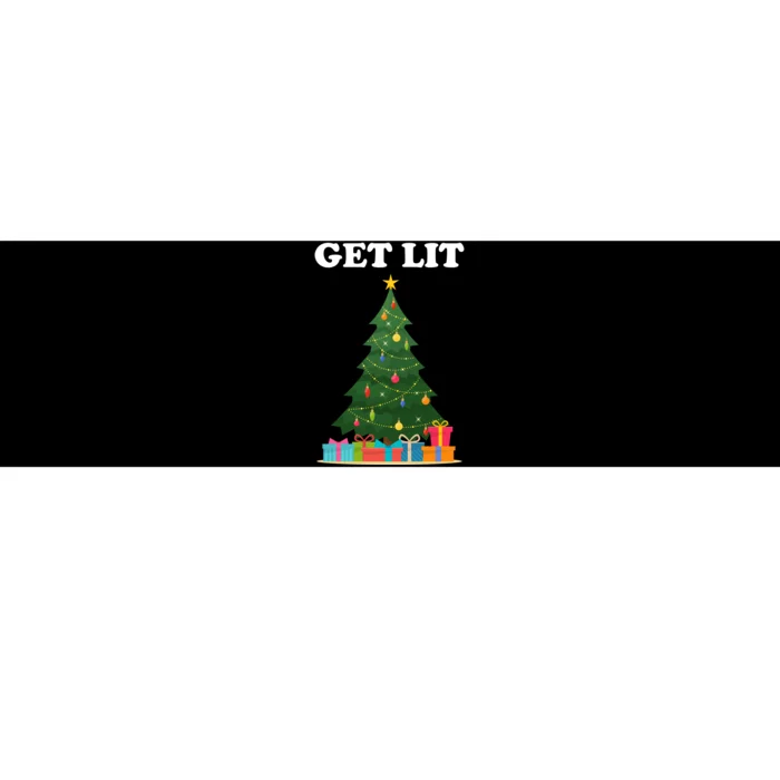 Get Lit Funny Christmas Bumper Sticker