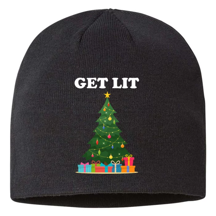 Get Lit Funny Christmas 8 1/2in Sustainable Knit Beanie