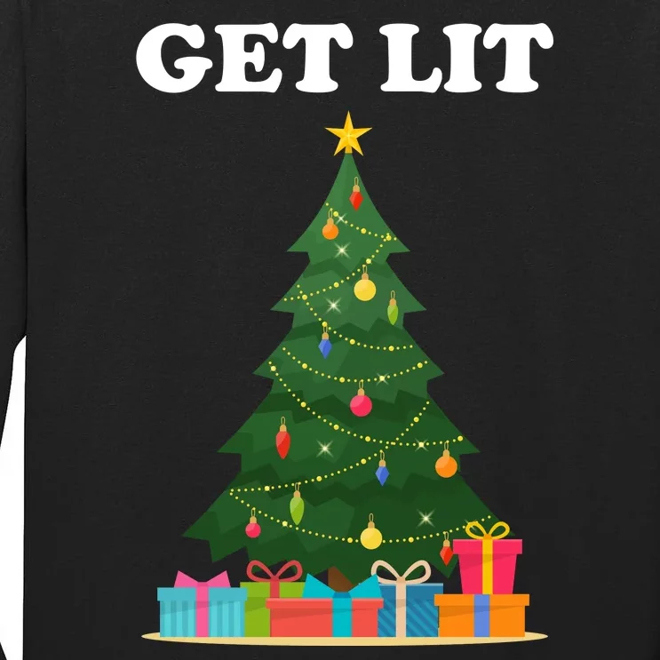 Get Lit Funny Christmas Tall Long Sleeve T-Shirt