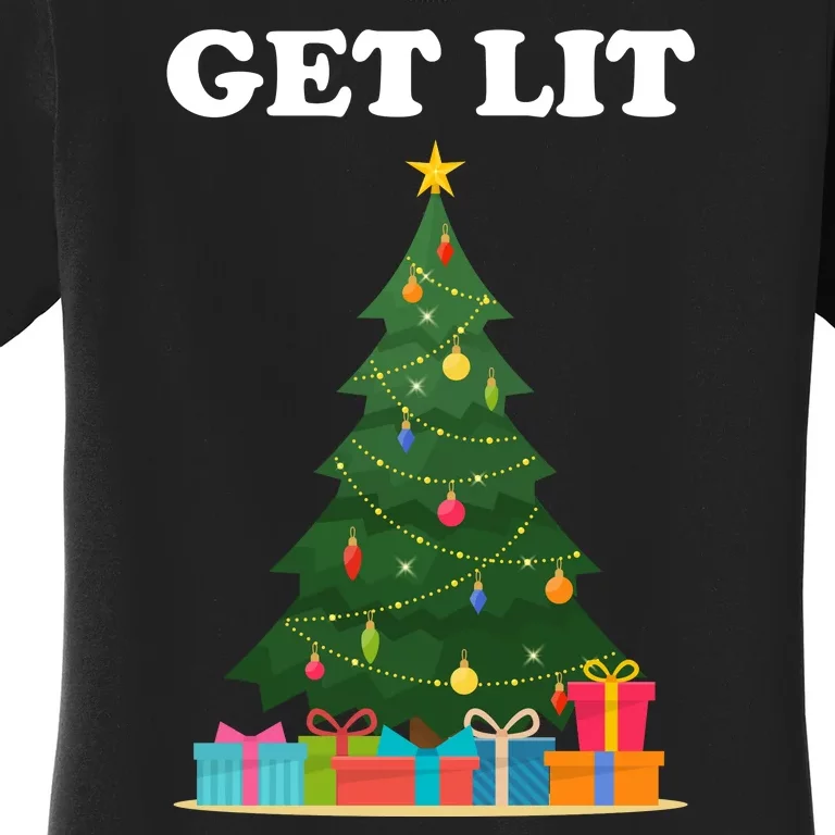 Get Lit Funny Christmas Women's T-Shirt