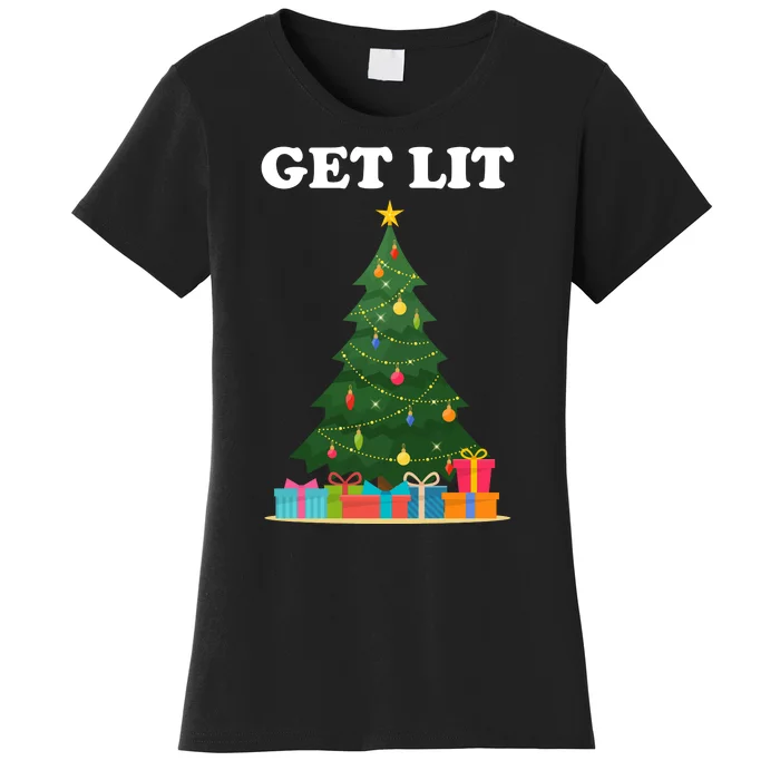 Get Lit Funny Christmas Women's T-Shirt