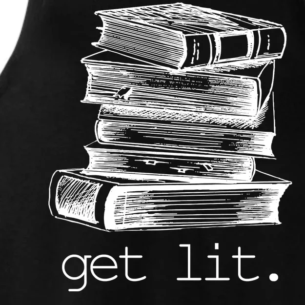 Get Lit Read Books Ladies Tri-Blend Wicking Tank