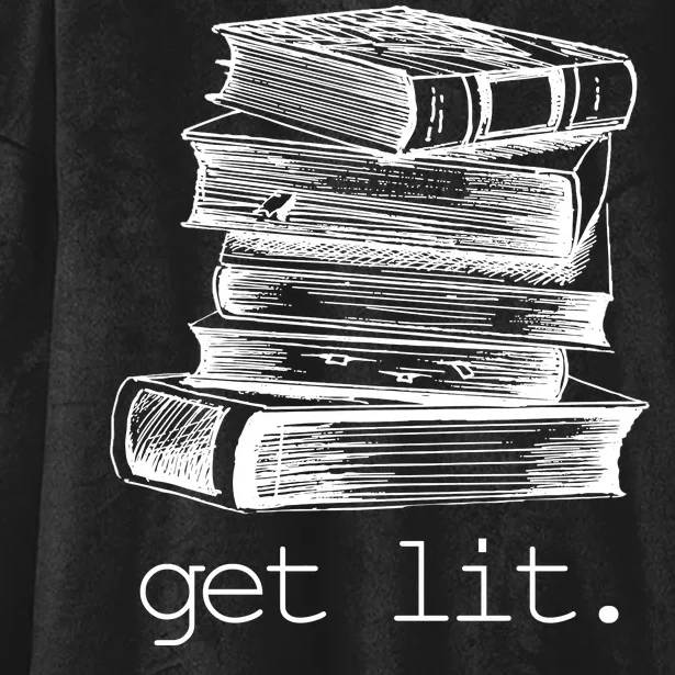 Get Lit Read Books Hooded Wearable Blanket