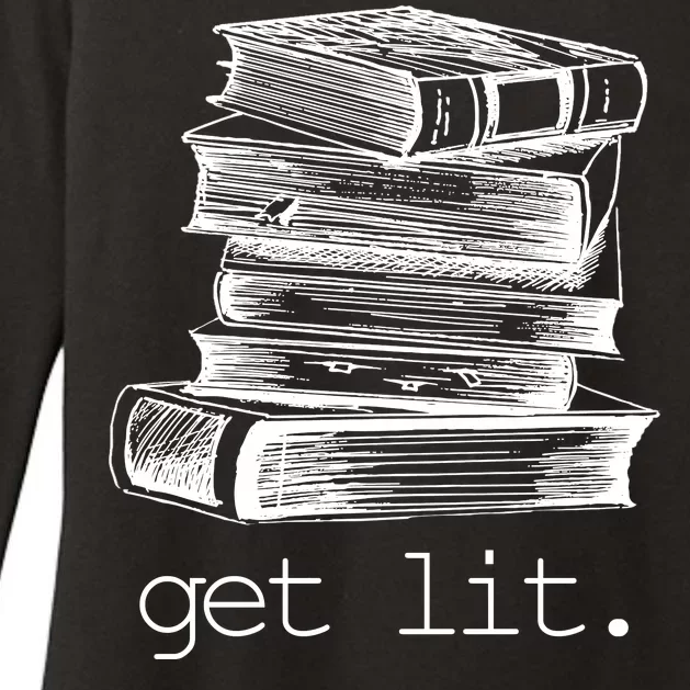 Get Lit Read Books Womens CVC Long Sleeve Shirt