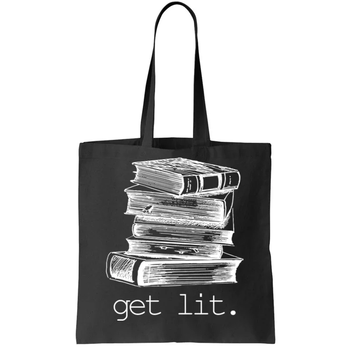 Get Lit Read Books Tote Bag