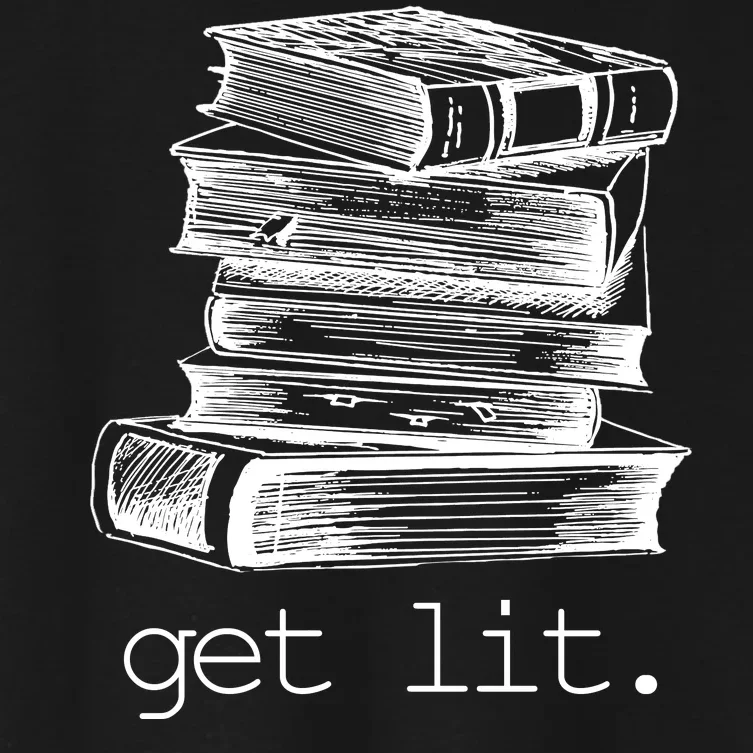 Get Lit Read Books Women's Crop Top Tee