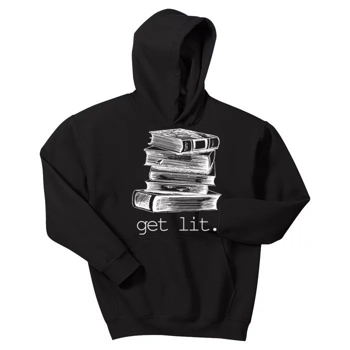 Get Lit Read Books Kids Hoodie