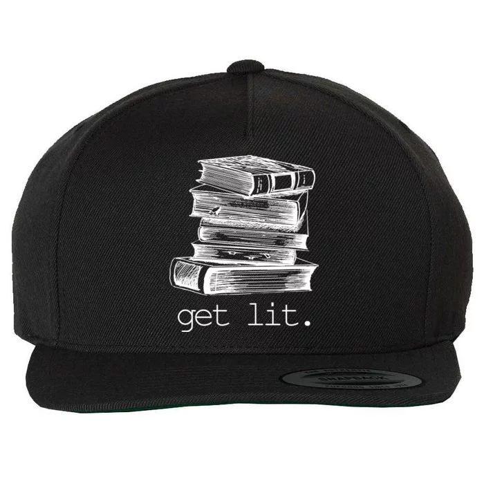 Get Lit Read Books Wool Snapback Cap