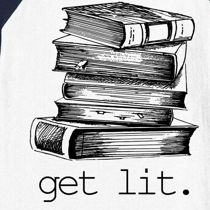 Get Lit Read Books Baseball Sleeve Shirt