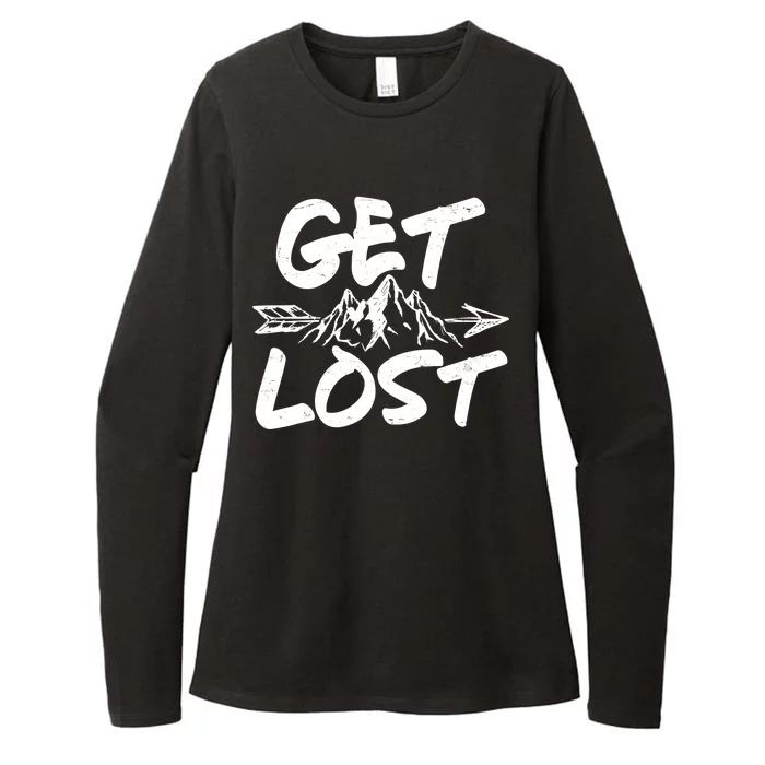 Get Lost Nature Wilderness Lover Womens CVC Long Sleeve Shirt