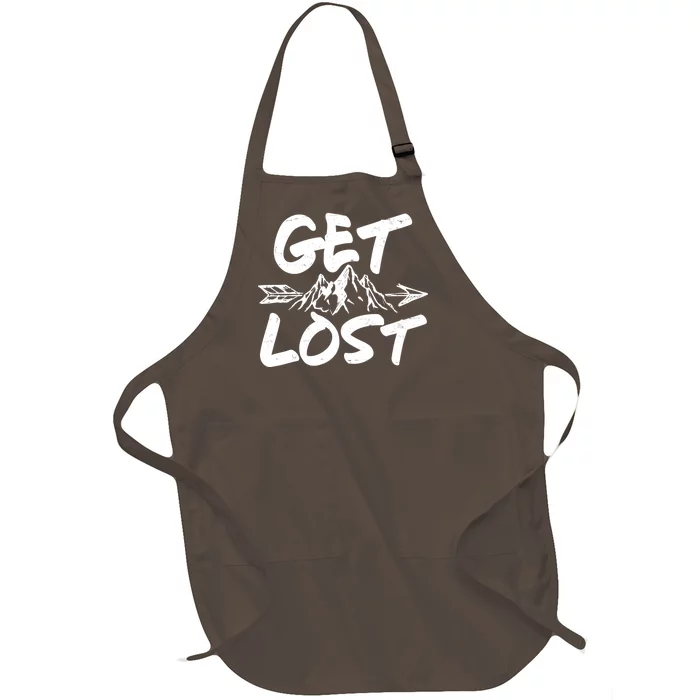 Get Lost Nature Wilderness Lover Full-Length Apron With Pocket