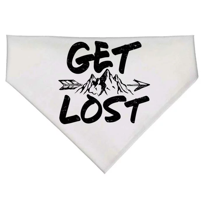 Get Lost Nature Wilderness Lover USA-Made Doggie Bandana