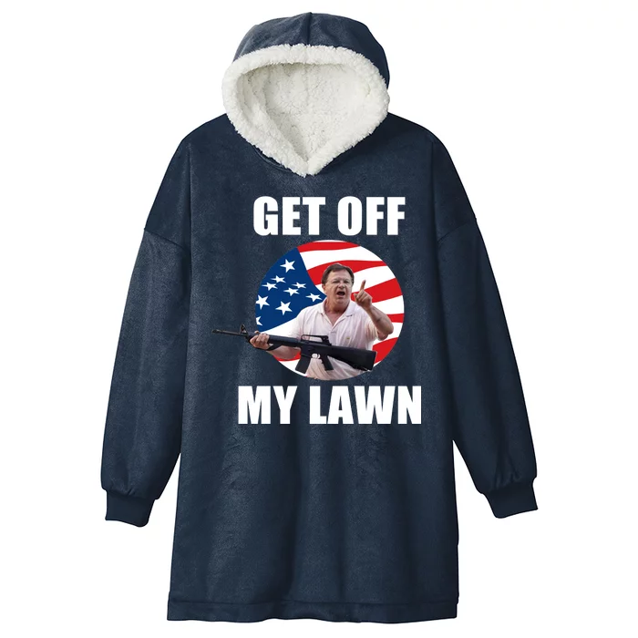 Get Off My Lawn Ken And Karen Hooded Wearable Blanket