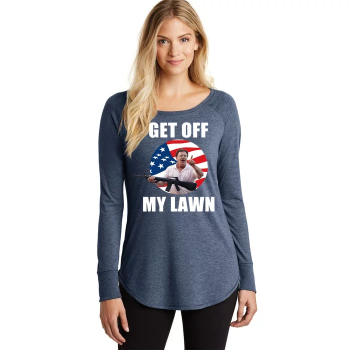 Get Off My Lawn Ken And Karen Women's Perfect Tri Tunic Long Sleeve Shirt