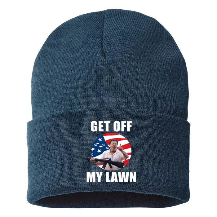 Get Off My Lawn Ken And Karen Sustainable Knit Beanie