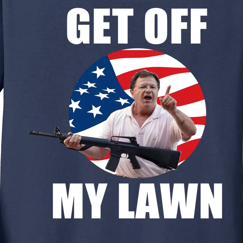 Get Off My Lawn Ken And Karen Kids Long Sleeve Shirt