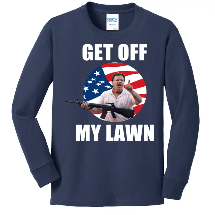 Get Off My Lawn Ken And Karen Kids Long Sleeve Shirt