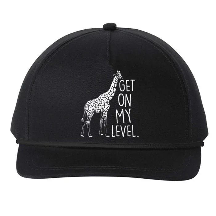 Get On My Level Giraffe Snapback Five-Panel Rope Hat