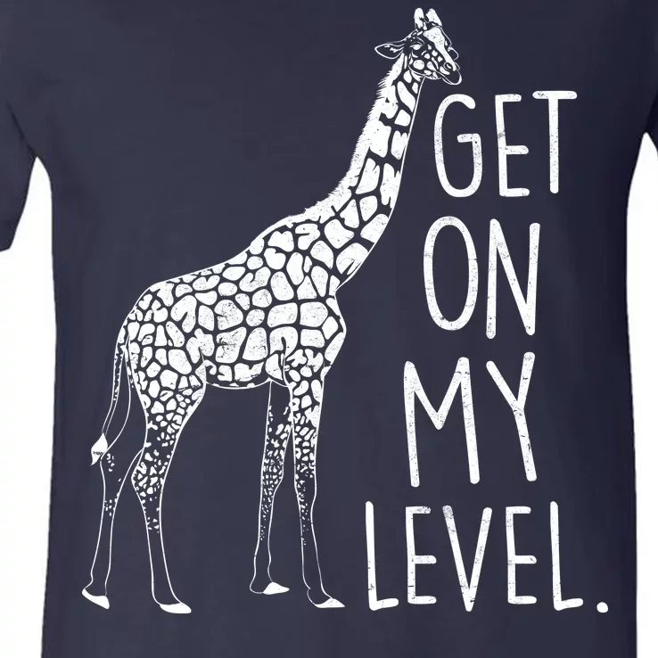 Get On My Level Giraffe V-Neck T-Shirt