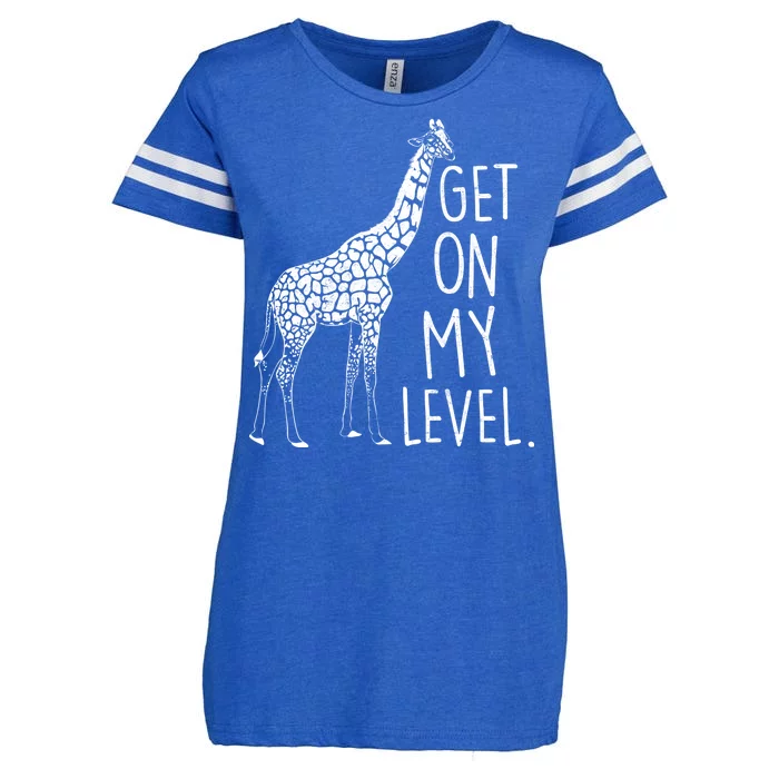 Get On My Level Giraffe Enza Ladies Jersey Football T-Shirt