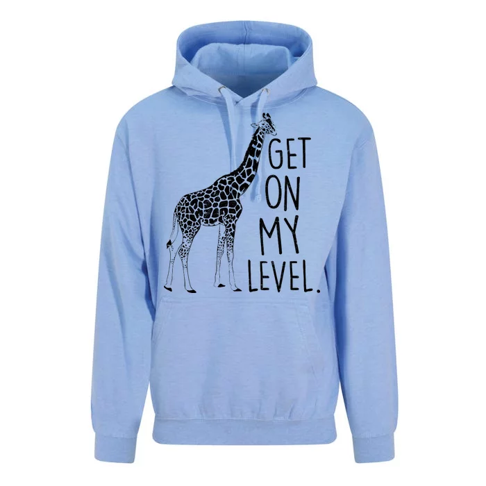 Get On My Level Giraffe Unisex Surf Hoodie