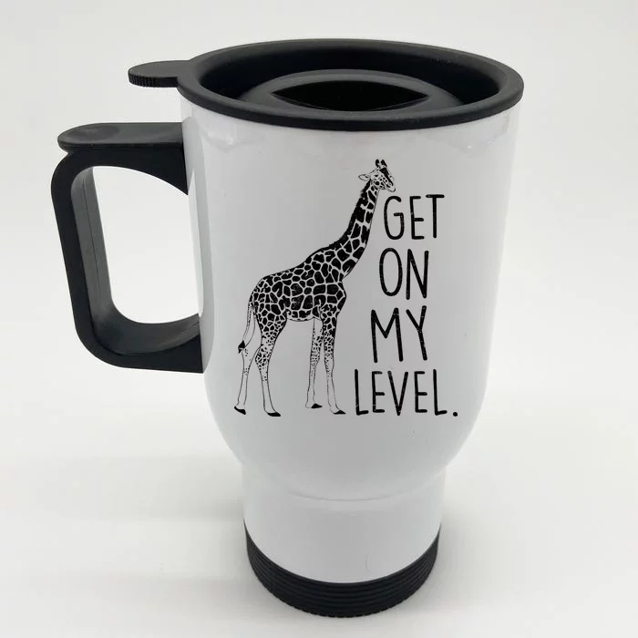 Get On My Level Giraffe Front & Back Stainless Steel Travel Mug