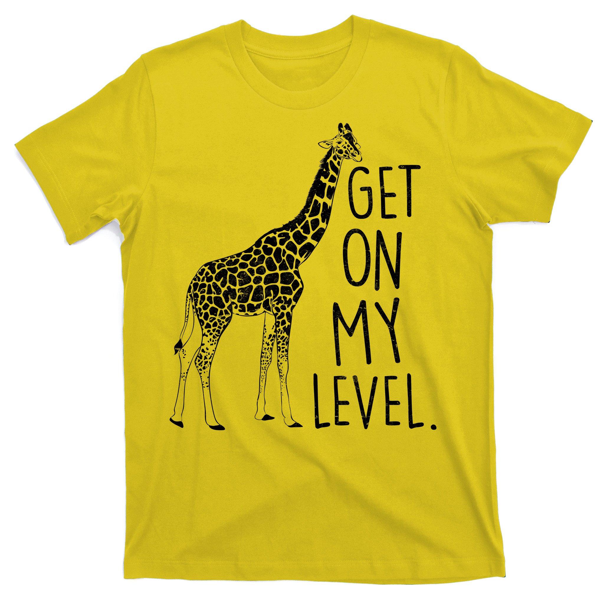Not on my level Giraffe black and white funny quote Kids T-Shirt
