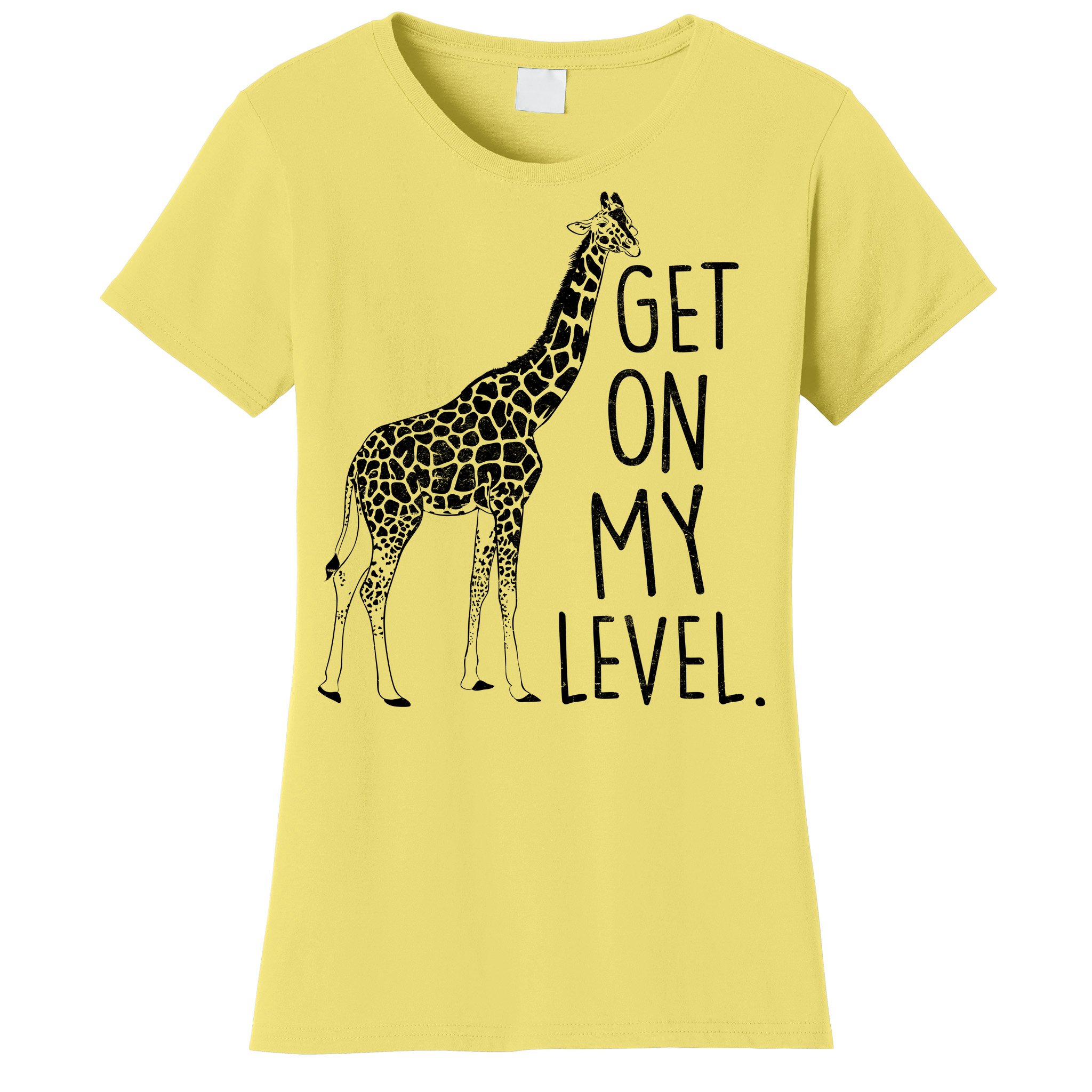 Women's Get on My Level Giraffe V-Neck T-Shirt