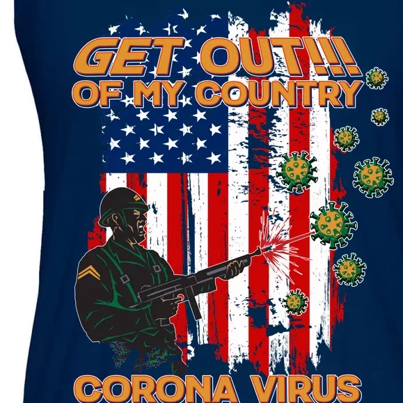 Get Out Of My Country Virus Pandemic Ladies Essential Flowy Tank