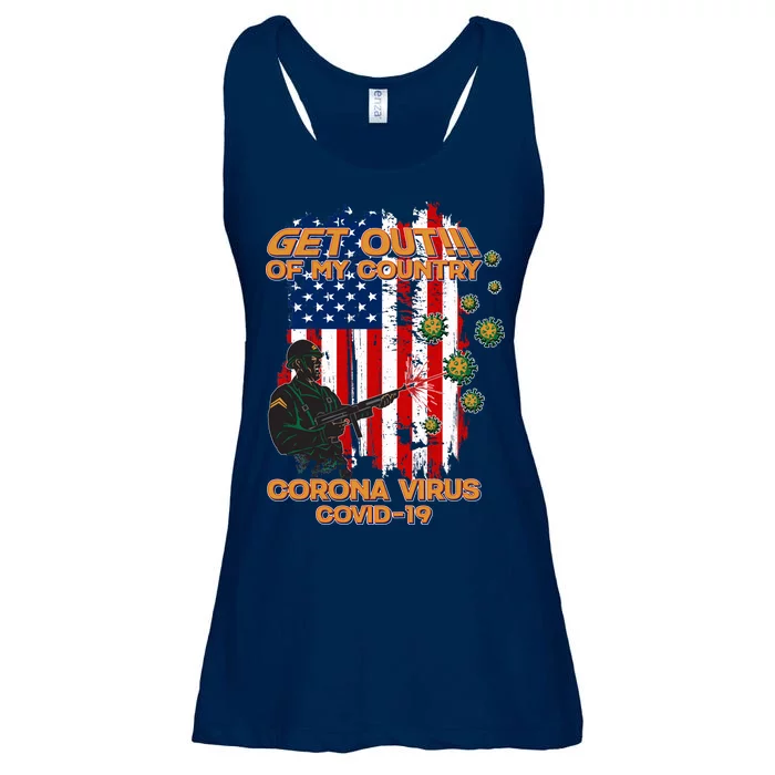 Get Out Of My Country Virus Pandemic Ladies Essential Flowy Tank