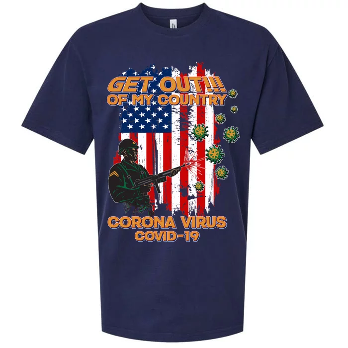 Get Out Of My Country Virus Pandemic Sueded Cloud Jersey T-Shirt