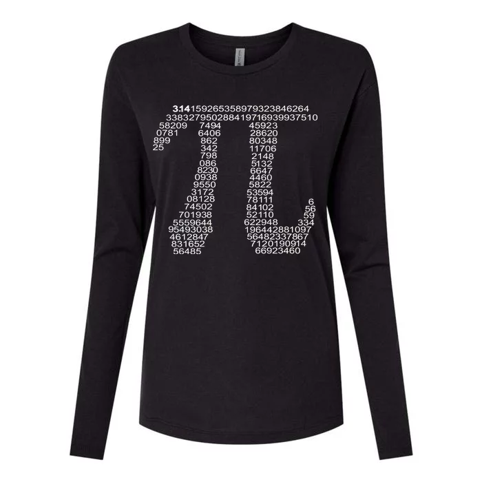 Get Pi Math Geek Womens Cotton Relaxed Long Sleeve T-Shirt