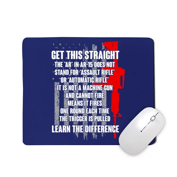 Get This Straight AR-15 US Flag Mousepad