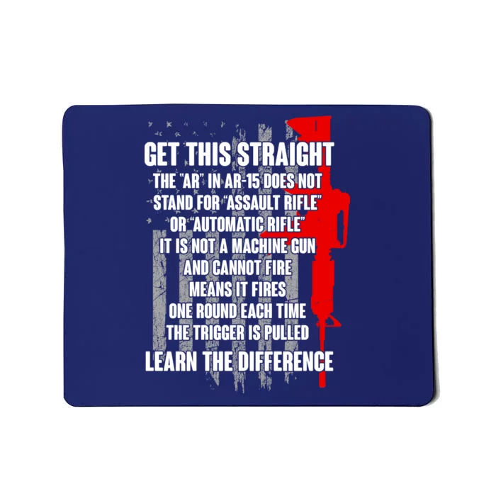 Get This Straight AR-15 US Flag Mousepad